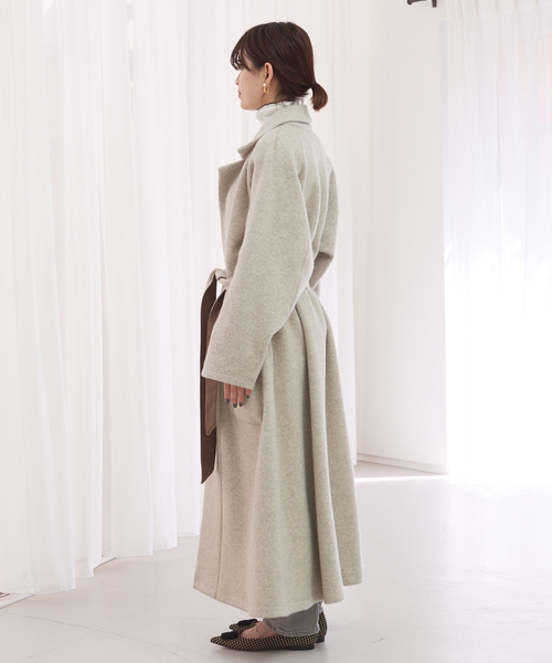 Rouge vif（ルージュヴィフ）の「Wフェイスジャージーコート（その他アウター・レディース・ベージュ・フリー）」の4枚目の写真