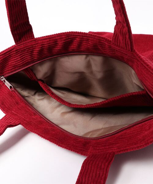 KOBE LETTUCE（コウベレタス）の「グラフィックロゴコーデュロイトートバッグ（トートバッグ・レディース・ベージュ/ネイビー/グレー/レッド/キャメル・FREE）」の10枚目の写真