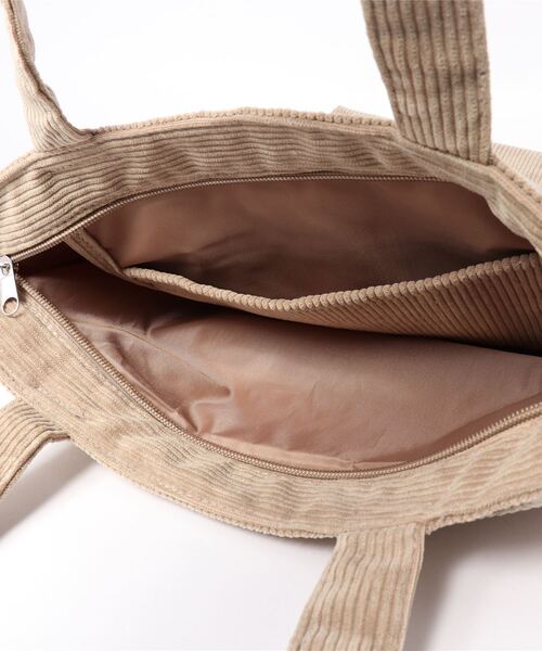 KOBE LETTUCE（コウベレタス）の「グラフィックロゴコーデュロイトートバッグ（トートバッグ・レディース・ベージュ/ネイビー/グレー/レッド/キャメル・FREE）」の11枚目の写真