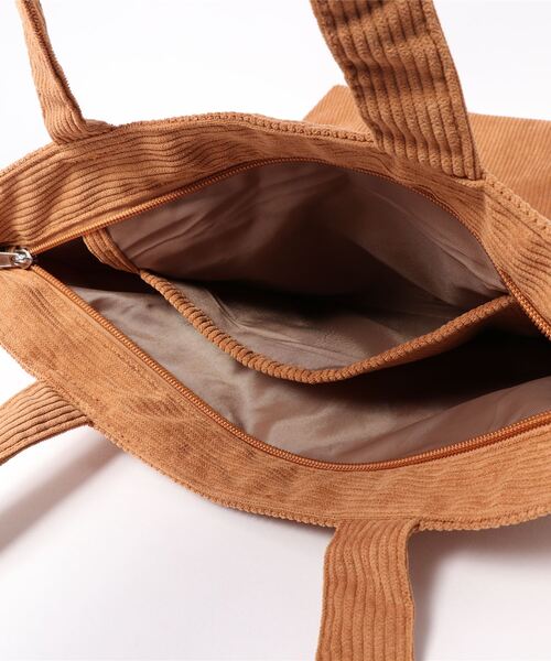 KOBE LETTUCE（コウベレタス）の「グラフィックロゴコーデュロイトートバッグ（トートバッグ・レディース・ベージュ/ネイビー/グレー/レッド/キャメル・FREE）」の9枚目の写真