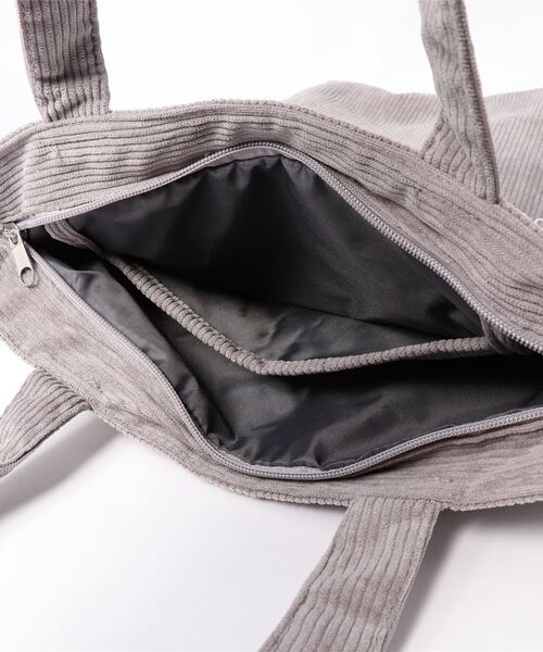 KOBE LETTUCE（コウベレタス）の「グラフィックロゴコーデュロイトートバッグ（トートバッグ・レディース・ベージュ/ネイビー/グレー/レッド/キャメル・FREE）」の8枚目の写真