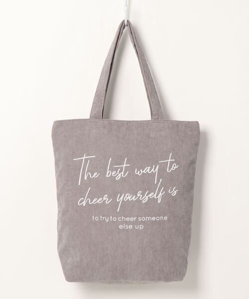 KOBE LETTUCE（コウベレタス）の「グラフィックロゴコーデュロイトートバッグ（トートバッグ・レディース・ベージュ/ネイビー/グレー/レッド/キャメル・FREE）」の20枚目の写真