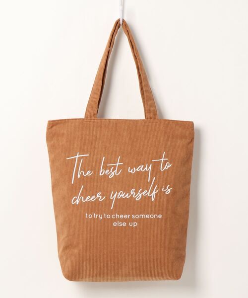 KOBE LETTUCE（コウベレタス）の「グラフィックロゴコーデュロイトートバッグ（トートバッグ・レディース・ベージュ/ネイビー/グレー/レッド/キャメル・FREE）」の19枚目の写真