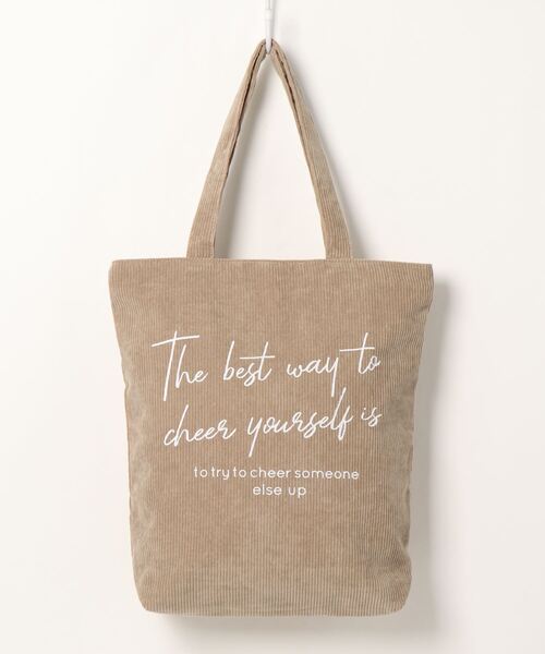 KOBE LETTUCE（コウベレタス）の「グラフィックロゴコーデュロイトートバッグ（トートバッグ・レディース・ベージュ/ネイビー/グレー/レッド/キャメル・FREE）」の17枚目の写真