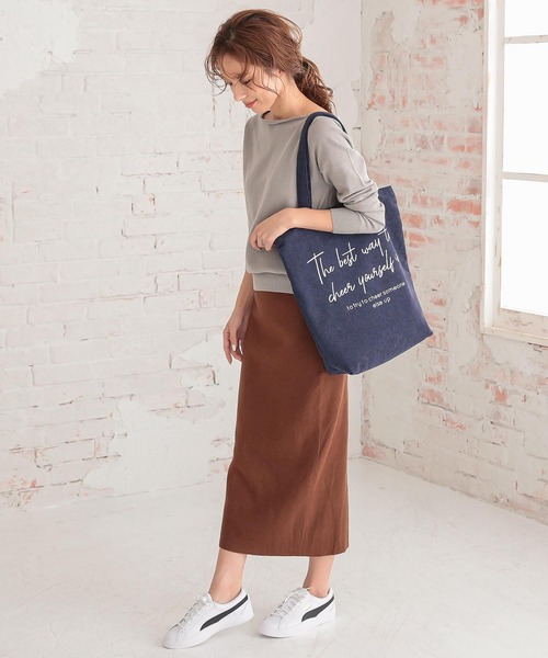 KOBE LETTUCE（コウベレタス）の「グラフィックロゴコーデュロイトートバッグ（トートバッグ・レディース・ベージュ/ネイビー/グレー/レッド/キャメル・FREE）」の22枚目の写真