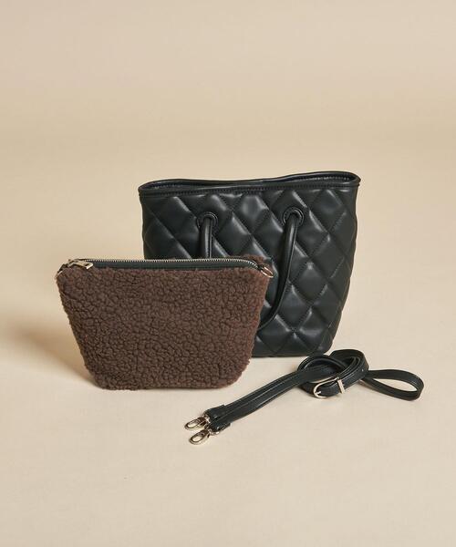 BEAUTY&YOUTH UNITED ARROWS（ビューティーアンドユースユナイテッドアローズ）の「BY∴ キルティングインポーチトートバッグ -3WAY- о（トートバッグ・レディース・ブラック/グレー/モカ・FREE）」の14枚目の写真