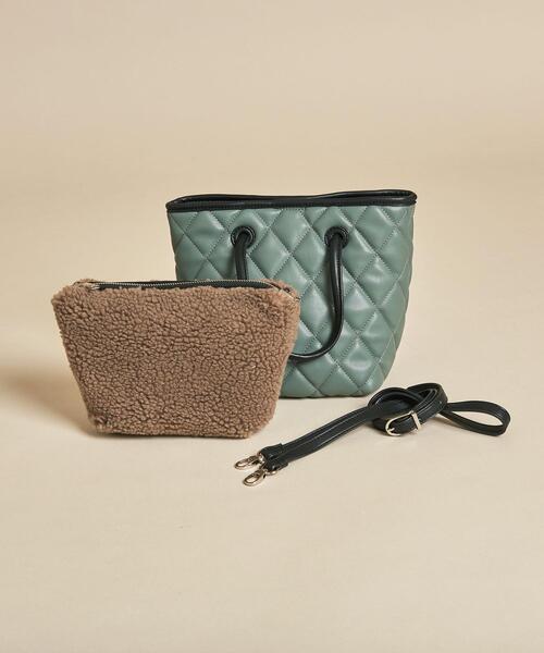 BEAUTY&YOUTH UNITED ARROWS（ビューティーアンドユースユナイテッドアローズ）の「BY∴ キルティングインポーチトートバッグ -3WAY- о（トートバッグ・レディース・ブラック/グレー/モカ・FREE）」の11枚目の写真