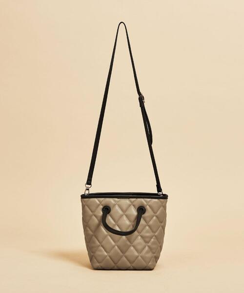 BEAUTY&YOUTH UNITED ARROWS（ビューティーアンドユースユナイテッドアローズ）の「BY∴ キルティングインポーチトートバッグ -3WAY- о（トートバッグ・レディース・ブラック/グレー/モカ・FREE）」の7枚目の写真