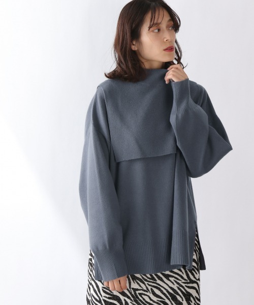 LOWRYS FARM（ローリーズファーム）の「ｍａｎｙｗａｙ２Ｐニット　917458（ニット/セーター・レディース・ブルー/ブラック/アイボリー・FREE）」の3枚目の写真