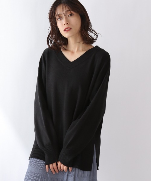 LOWRYS FARM（ローリーズファーム）の「ｍａｎｙｗａｙ２Ｐニット　917458（ニット/セーター・レディース・ブルー/ブラック/アイボリー・FREE）」の5枚目の写真