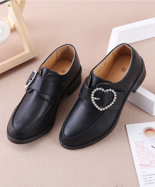 Shoes in Closet(シューズインクローゼット)の「《キッズ》 超軽量 ハートモチーフ ローファー 7663K(ローファー・キッズ・ブラック系その他/ブラック・18.0cm/19.0cm/20.0cm/21.0cm)」の7枚目の写真