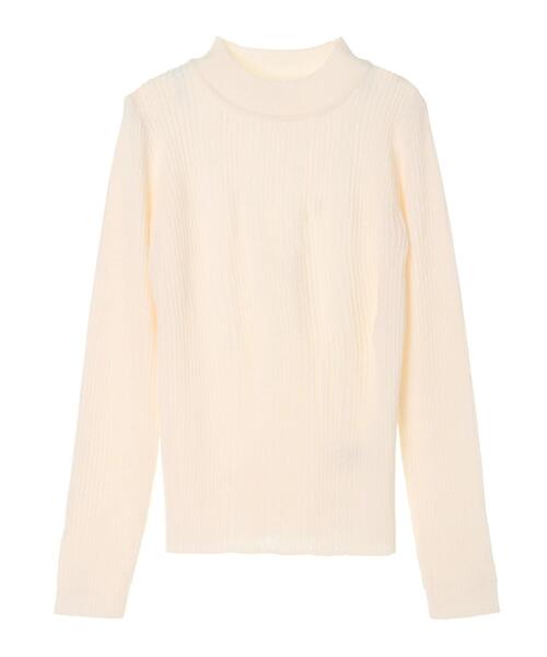 earth music&ecology（アースミュージックアンドエコロジー）の「ハイネック柄入りニットプルオーバー ＊（ニット/セーター・レディース・ブラウン/サックスブルー/ピンク/アイボリー/キャメル/ダークネイビー・S/M）」の16枚目の写真