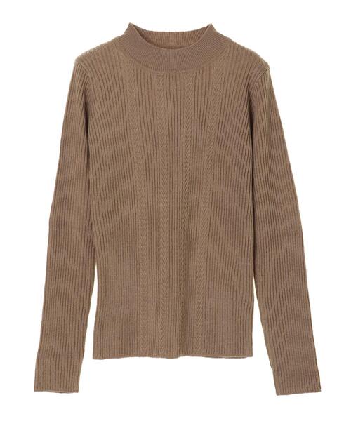 earth music&ecology（アースミュージックアンドエコロジー）の「ハイネック柄入りニットプルオーバー ＊（ニット/セーター・レディース・ブラウン/サックスブルー/ピンク/アイボリー/キャメル/ダークネイビー・S/M）」の19枚目の写真