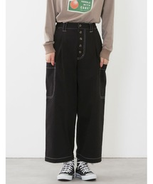 POU DOU DOU | ボタンフライビッグパッチポケットパンツ(その他パンツ)