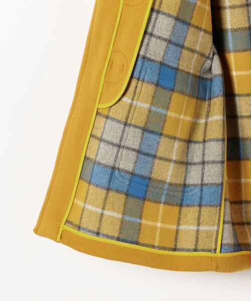 ロンドントラディション 裏チェック ダッフルコート イエロー LONDON Tradition ロンドントラディション ダッフルコート