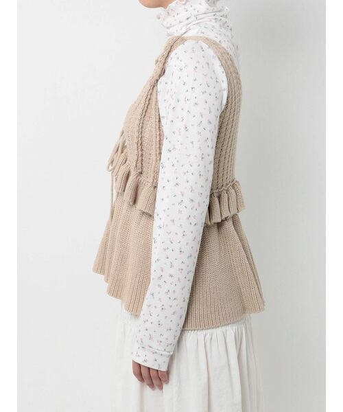 merry jenny（メリージェニー）の「ドロストティアードニットビスチェ（ニット/セーター・レディース・グレー/ブラック/ベージュ・FREE）」の14枚目の写真