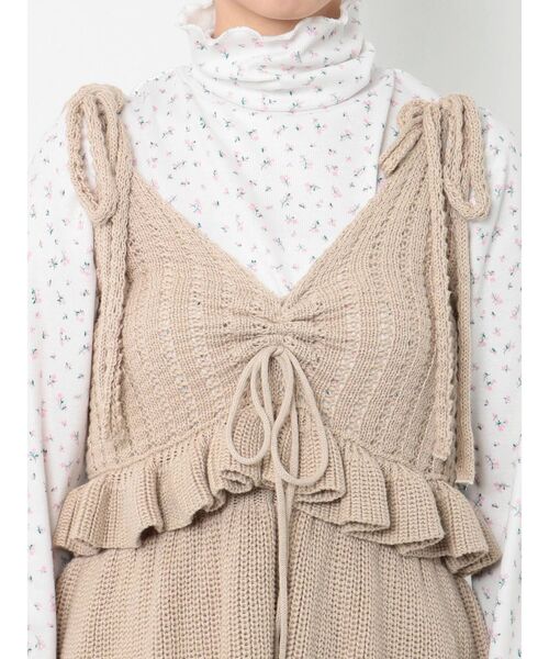 merry jenny（メリージェニー）の「ドロストティアードニットビスチェ（ニット/セーター・レディース・グレー/ブラック/ベージュ・FREE）」の18枚目の写真