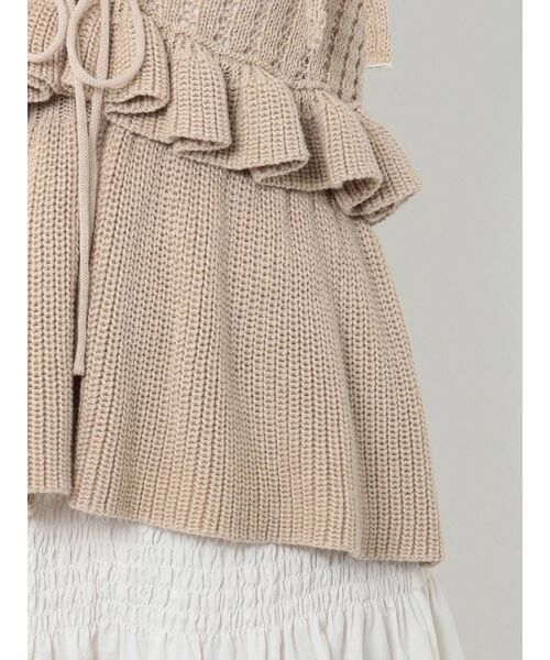 merry jenny（メリージェニー）の「ドロストティアードニットビスチェ（ニット/セーター・レディース・グレー/ブラック/ベージュ・FREE）」の13枚目の写真