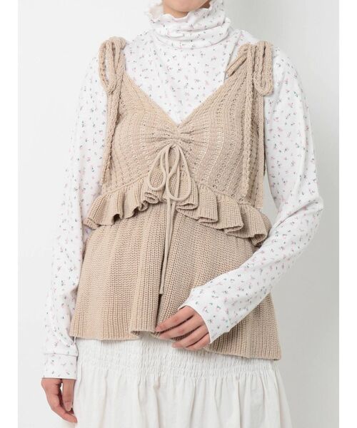 merry jenny（メリージェニー）の「ドロストティアードニットビスチェ（ニット/セーター・レディース・グレー/ブラック/ベージュ・FREE）」の19枚目の写真