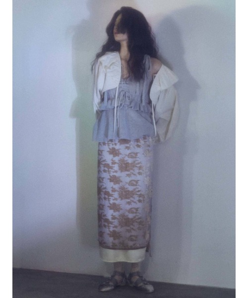 merry jenny（メリージェニー）の「ドロストティアードニットビスチェ（ニット/セーター・レディース・グレー/ブラック/ベージュ・FREE）」の22枚目の写真