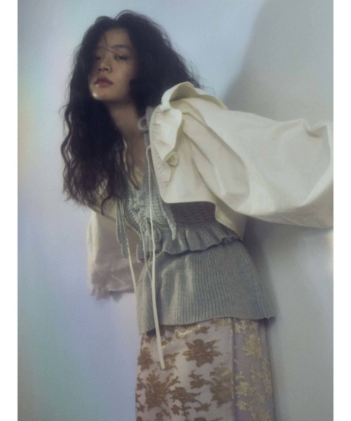 merry jenny（メリージェニー）の「ドロストティアードニットビスチェ（ニット/セーター・レディース・グレー/ブラック/ベージュ・FREE）」の21枚目の写真