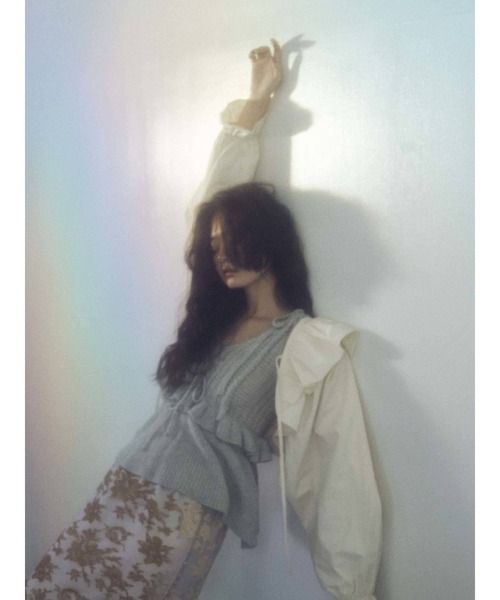 merry jenny（メリージェニー）の「ドロストティアードニットビスチェ（ニット/セーター・レディース・グレー/ブラック/ベージュ・FREE）」の20枚目の写真