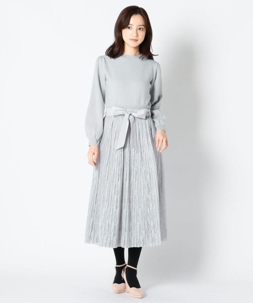 セール リブニットワンピース プリーツスカート ワンピース Misch Masch ミッシュマッシュ のファッション通販 Zozotown