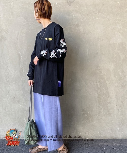 B ONE SOUL（ビーワンソウル）の「【WEB限定】[SEQUENCE BY B-ONE-SOUL/シークエンス] トムとジェリー 袖プリントロンT（Tシャツ/カットソー・レディース・ホワイト/グリーン/ブラック・XL/M/L）」の11枚目の写真