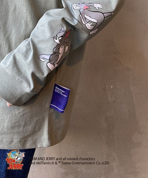 B ONE SOUL（ビーワンソウル）の「【WEB限定】[SEQUENCE BY B-ONE-SOUL/シークエンス] トムとジェリー 袖プリントロンT（Tシャツ/カットソー・レディース・ホワイト/グリーン/ブラック・XL/M/L）」の17枚目の写真