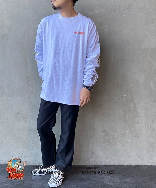 B ONE SOUL（ビーワンソウル）の「【WEB限定】[SEQUENCE BY B-ONE-SOUL/シークエンス] トムとジェリー 袖プリントロンT（Tシャツ/カットソー・レディース・ホワイト/グリーン/ブラック・XL/M/L）」の14枚目の写真