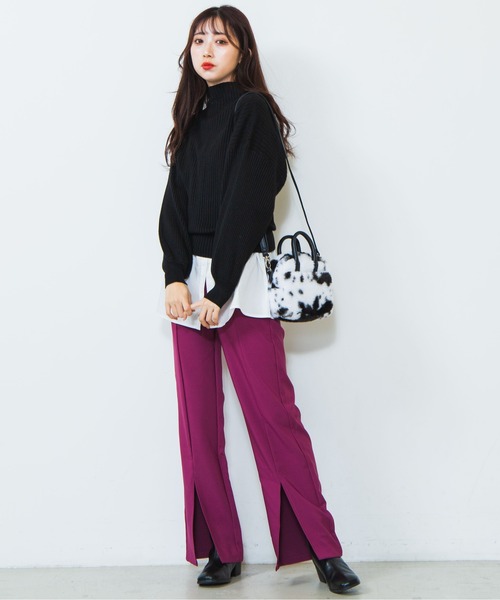 WEGO（ウィゴー）の「WEGO/【ZOZOTOWN&一部店舗限定】ハイネックボリュームセーター（ニット/セーター・レディース・ホワイト/ブラック/ブルー/ブラウン・FREE）」の11枚目の写真