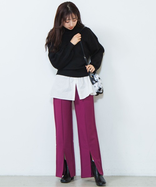 WEGO（ウィゴー）の「WEGO/【ZOZOTOWN&一部店舗限定】ハイネックボリュームセーター（ニット/セーター・レディース・ホワイト/ブラック/ブルー/ブラウン・FREE）」の12枚目の写真
