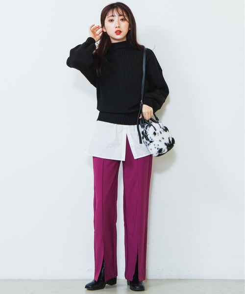 WEGO（ウィゴー）の「WEGO/【ZOZOTOWN&一部店舗限定】ハイネックボリュームセーター（ニット/セーター・レディース・ホワイト/ブラック/ブルー/ブラウン・FREE）」の13枚目の写真