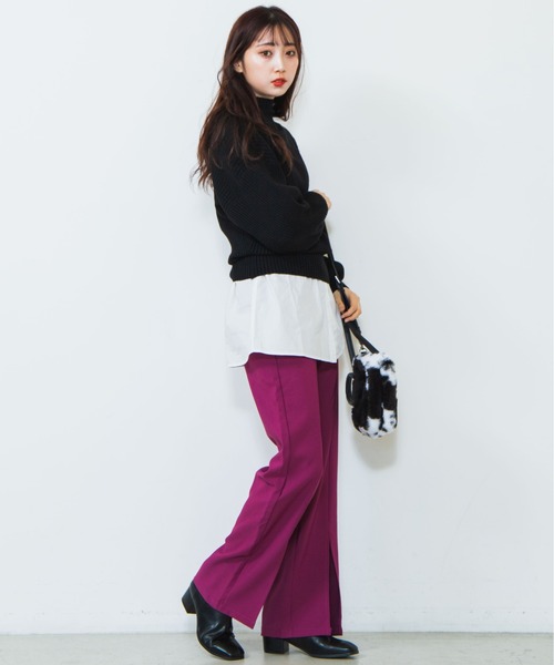 WEGO（ウィゴー）の「WEGO/【ZOZOTOWN&一部店舗限定】ハイネックボリュームセーター（ニット/セーター・レディース・ホワイト/ブラック/ブルー/ブラウン・FREE）」の14枚目の写真
