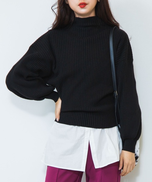 WEGO（ウィゴー）の「WEGO/【ZOZOTOWN&一部店舗限定】ハイネックボリュームセーター（ニット/セーター・レディース・ホワイト/ブラック/ブルー/ブラウン・FREE）」の16枚目の写真