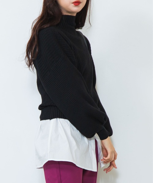 WEGO（ウィゴー）の「WEGO/【ZOZOTOWN&一部店舗限定】ハイネックボリュームセーター（ニット/セーター・レディース・ホワイト/ブラック/ブルー/ブラウン・FREE）」の17枚目の写真