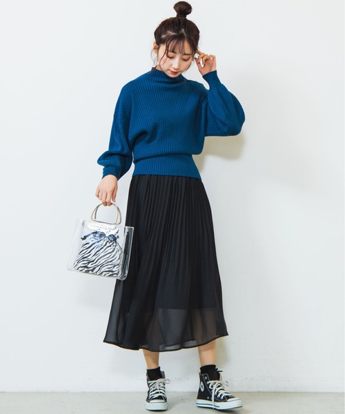 WEGO（ウィゴー）の「WEGO/【ZOZOTOWN&一部店舗限定】ハイネックボリュームセーター（ニット/セーター・レディース・ホワイト/ブラック/ブルー/ブラウン・FREE）」の20枚目の写真