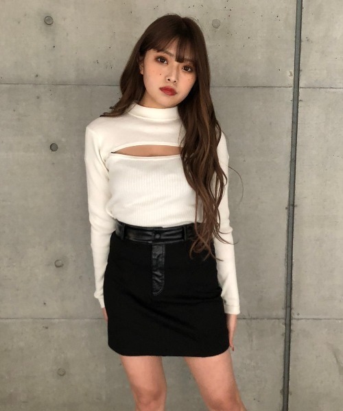 ENVYM(アンビー)の「OPEN FRONT KNIT PO(ニット/セーター・レディース・ホワイト/ブラック・FREE)」の10枚目の写真