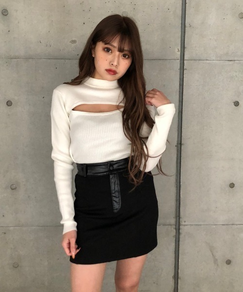 ENVYM(アンビー)の「OPEN FRONT KNIT PO(ニット/セーター・レディース・ホワイト/ブラック・FREE)」の11枚目の写真
