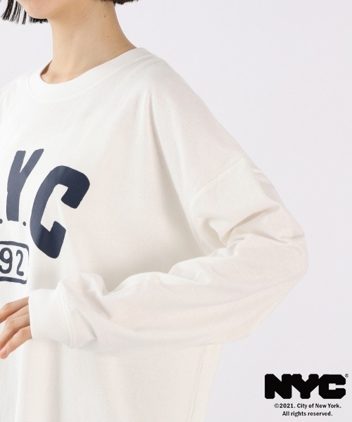 LOWRYS FARM(ローリーズファーム)の「NYCフロントプリントロンT 939600(Tシャツ/カットソー・レディース・ホワイト/オフホワイト/ネイビー・FREE)」の14枚目の写真