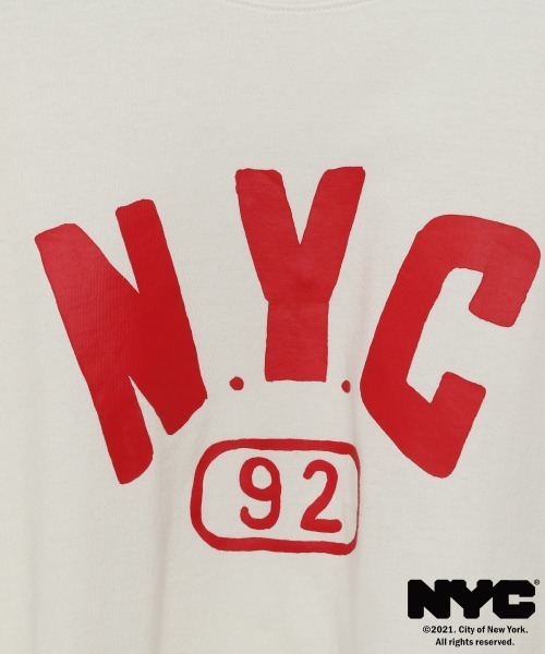LOWRYS FARM(ローリーズファーム)の「NYCフロントプリントロンT 939600(Tシャツ/カットソー・レディース・ホワイト/オフホワイト/ネイビー・FREE)」の8枚目の写真