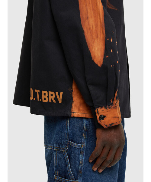 DIESEL（ディーゼル）の「メンズ シャツ ブリーチ プリント コットン