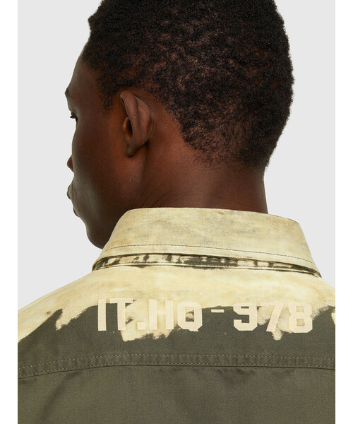 DIESEL（ディーゼル）の「メンズ シャツ ブリーチ プリント コットン