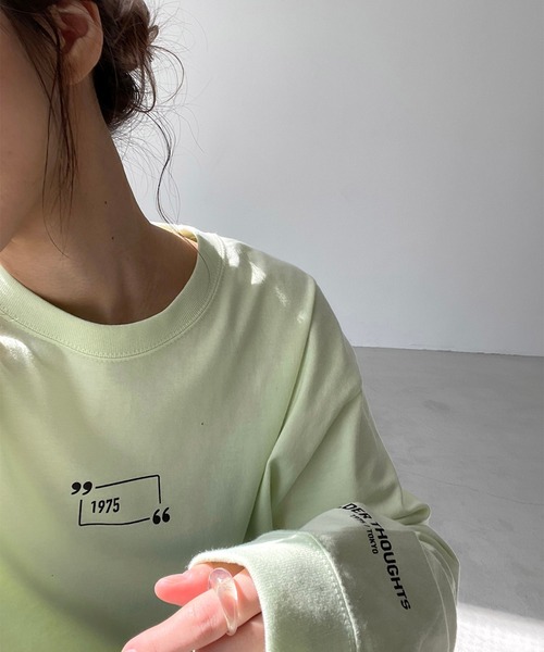 CANAL JEAN（キャナルジーン）の「1975 TOKYO(1975 トーキョー) "STREET PHOTO"ロングTシャツ（Tシャツ/カットソー・レディース・ホワイト/ライム/エメラルド・LARGE/X-LARGE）」の11枚目の写真