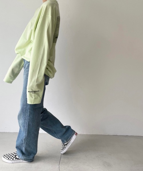 CANAL JEAN（キャナルジーン）の「1975 TOKYO(1975 トーキョー) "STREET PHOTO"ロングTシャツ（Tシャツ/カットソー・レディース・ホワイト/ライム/エメラルド・LARGE/X-LARGE）」の7枚目の写真