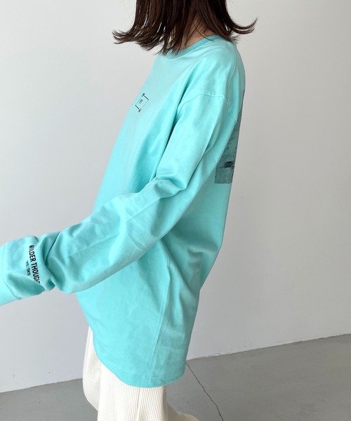 CANAL JEAN（キャナルジーン）の「1975 TOKYO(1975 トーキョー) "STREET PHOTO"ロングTシャツ（Tシャツ/カットソー・レディース・ホワイト/ライム/エメラルド・LARGE/X-LARGE）」の13枚目の写真