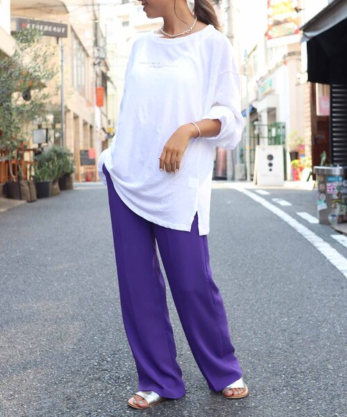 via j（ヴィアジェイ）の「スラックス（スラックス・レディース・ブラウン・SMALL）」の2枚目の写真