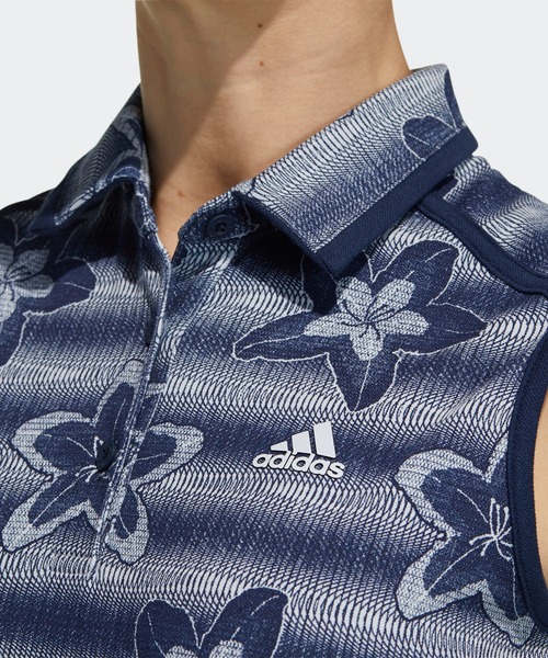 Adidas Sleeveless トップス フラワープリント Golf アディダスゴルフ Adidas アディダス のファッション ノースリーブシャツ Polo Sleeveless ポロシャツ Shirt ポロシャツ セール