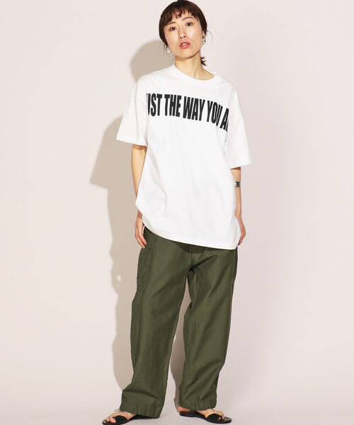 Rie Miller（リエミラー）の「ワイドシルエットカーゴパンツ（カーゴパンツ・レディース・オリーブ/キナリ・2/1）」の3枚目の写真