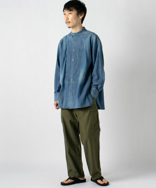 Rie Miller（リエミラー）の「ワイドシルエットカーゴパンツ（カーゴパンツ・レディース・オリーブ/キナリ・2/1）」の6枚目の写真